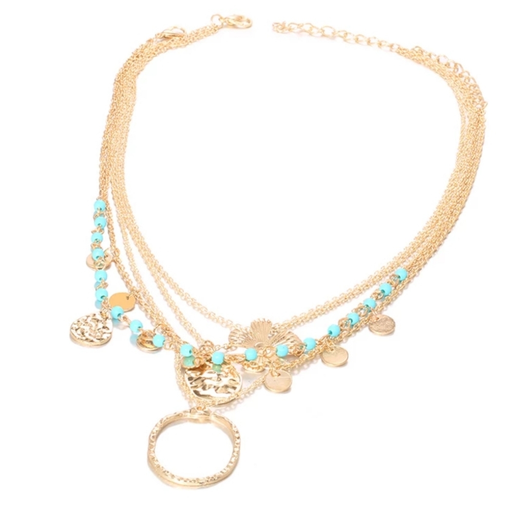 *Monique* Layered Chain Necklace - Picture 3 of 6